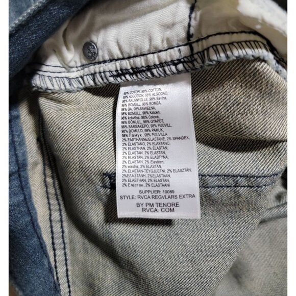 RVCA REGVLARS Straight Leg Blue Casual Denim Jeans Pants Men's 38x33 - Picture 9 of 10